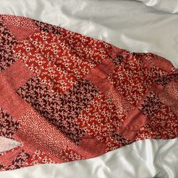 Red Print Dress 
