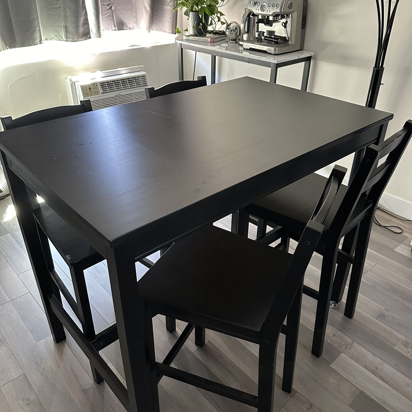 Jokkmokk IKEA Table 4 Chairs Black Wood for Sale in Los Angeles