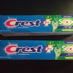 2 Crest Scope Plus Whitening 5.4 Oz Toothpaste 