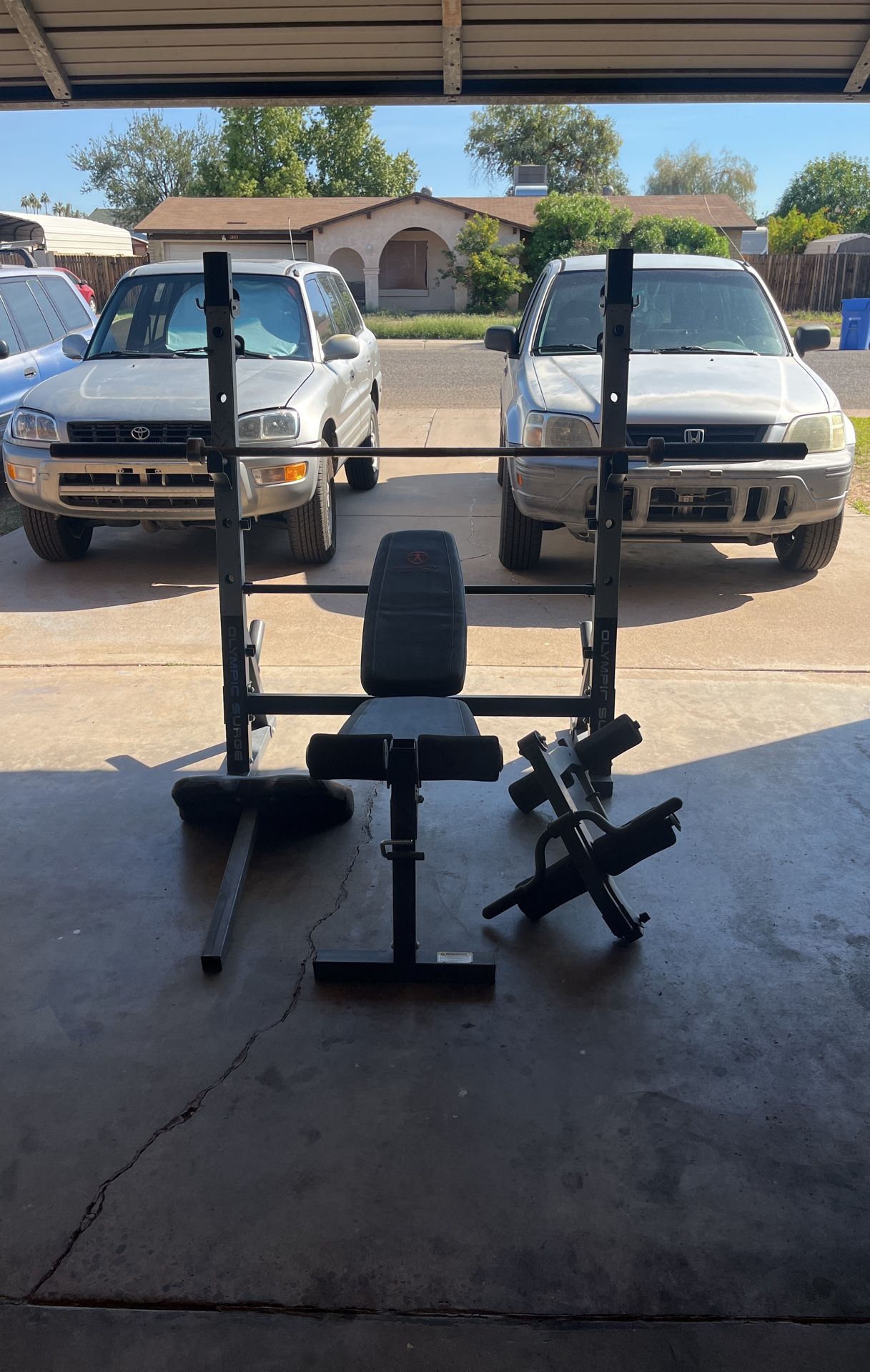 Weight Bench And Bar 