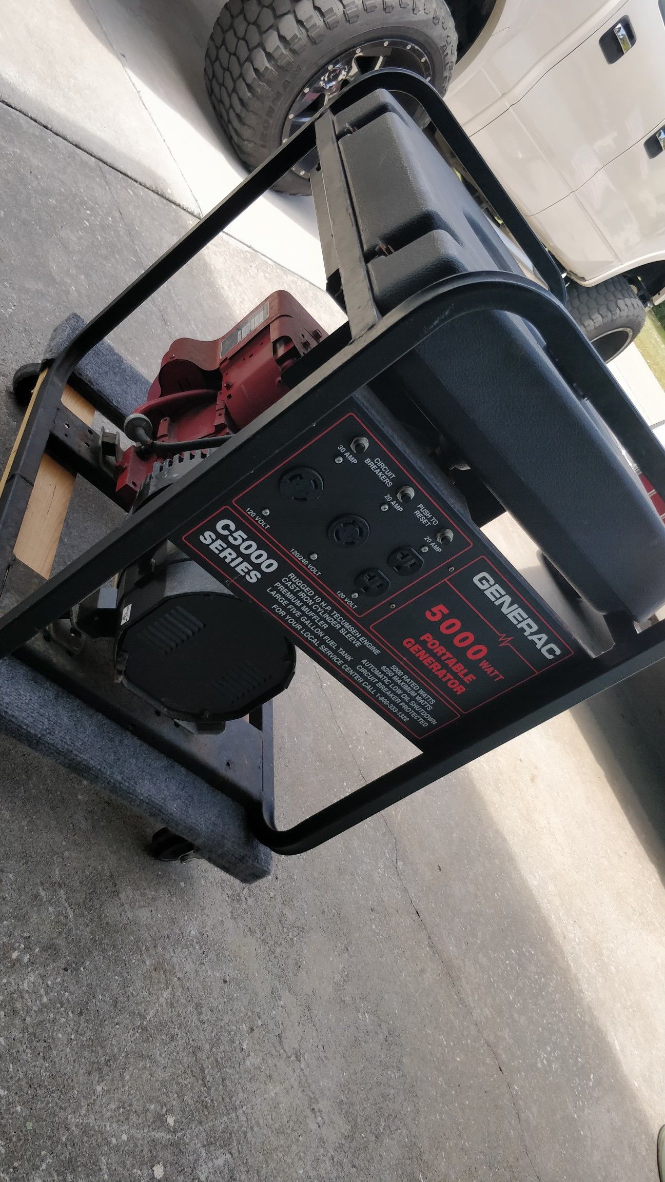 5000 Watt Generator 30 Amp 10 HP Generac Tecumseh c5000 series