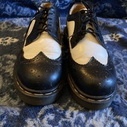 Rare Vintage Dr. Martens Wingtip 3989 Size 6 Bex Brogues Black/white