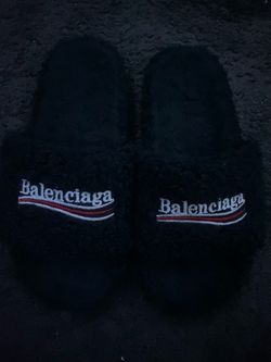 Balenciaga Fur Slides