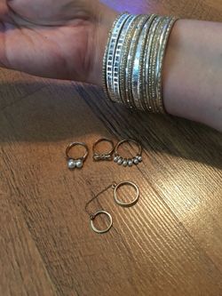 Shiny Gold Bracelets & Rings