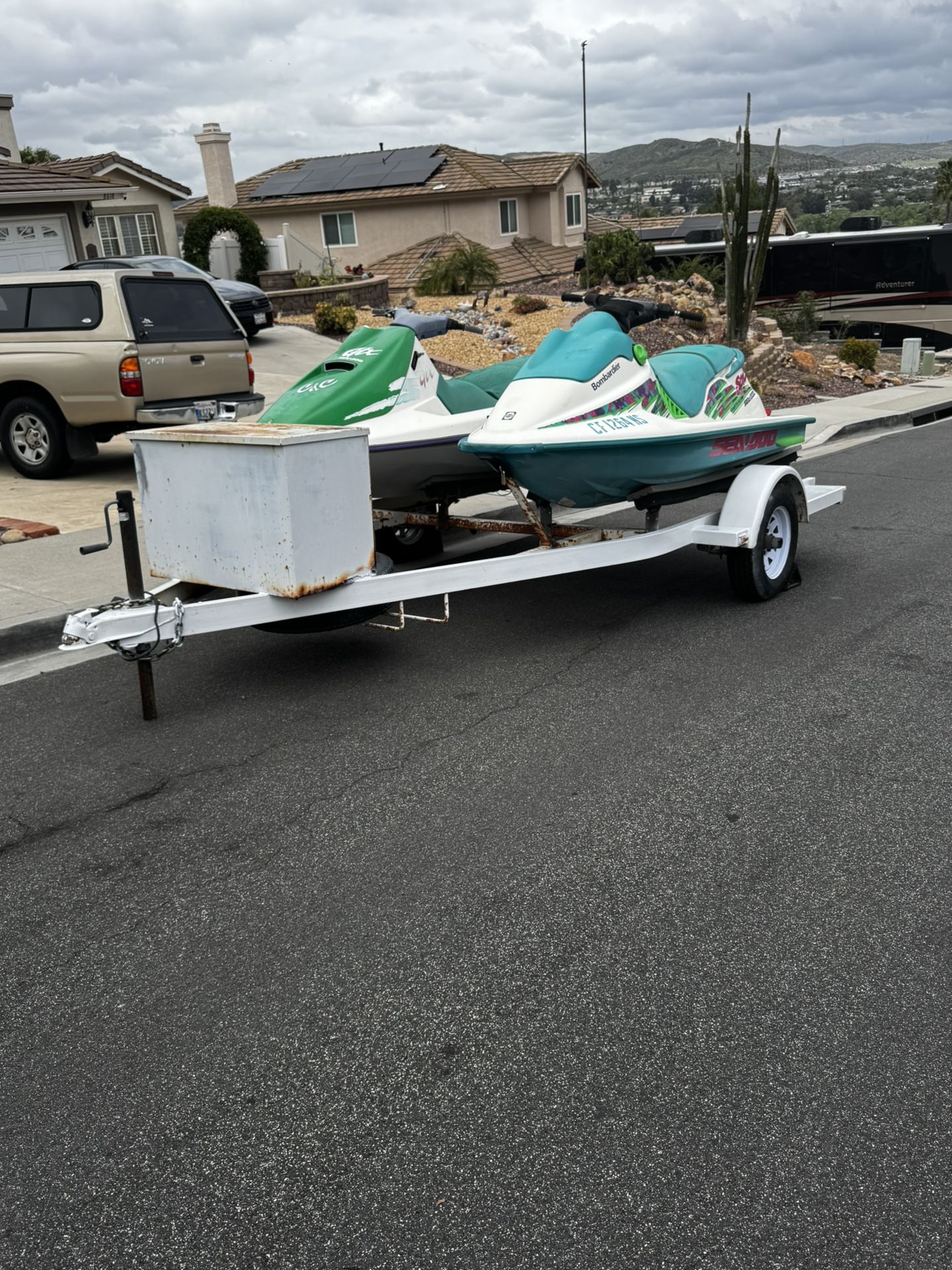 2 Seadoo Jet Skis Plus Trailer