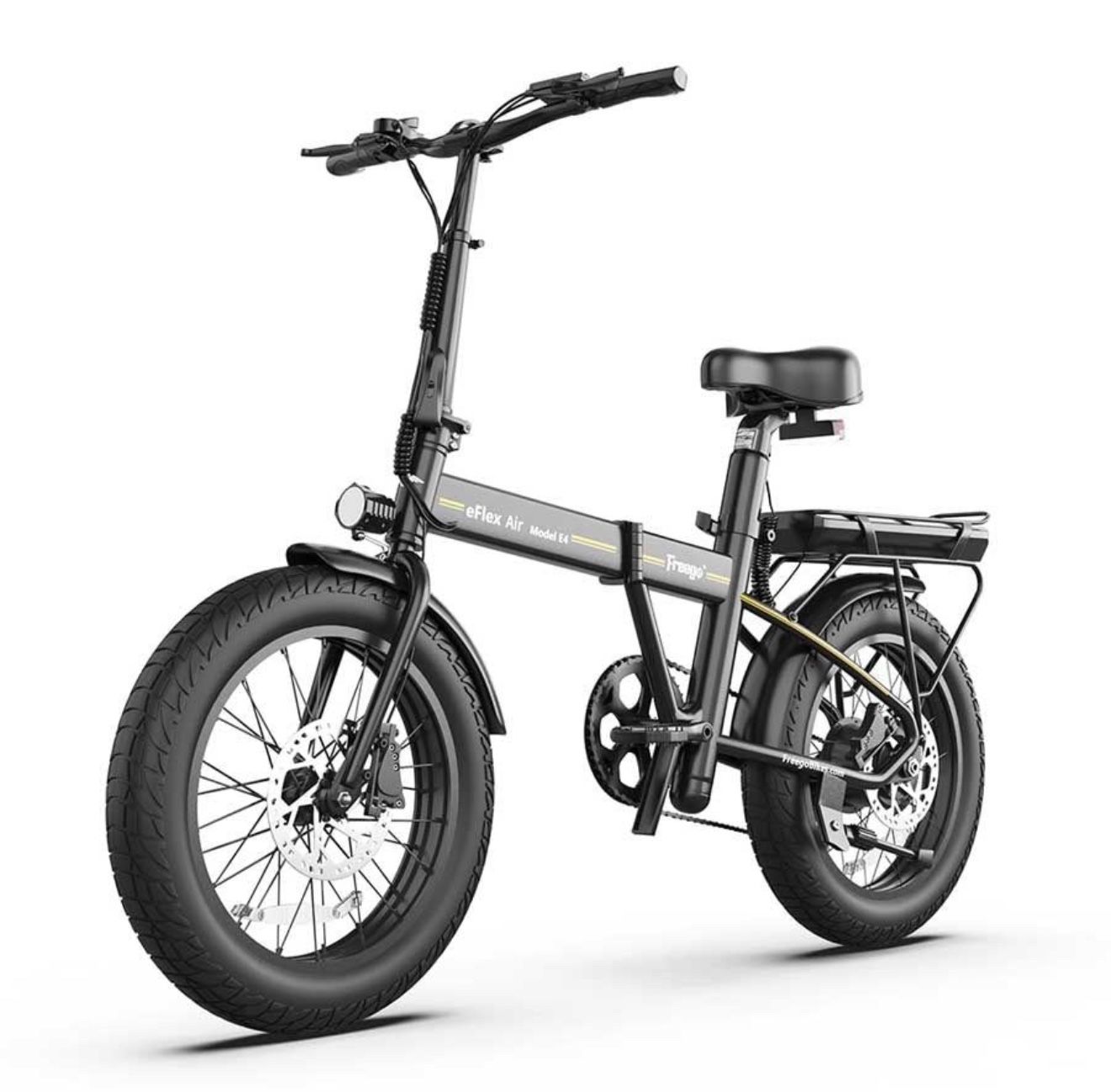 70 miles Freego E4 Pro | Folding Electric Bike with Dual Battery & Long range