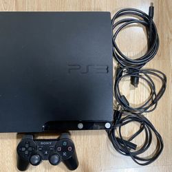 Sony PS3 Slim Console CECH-2001B 250gb w/Controller,hmdi,power,usb And Box 