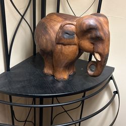 Hand Carved Wooden Elephant