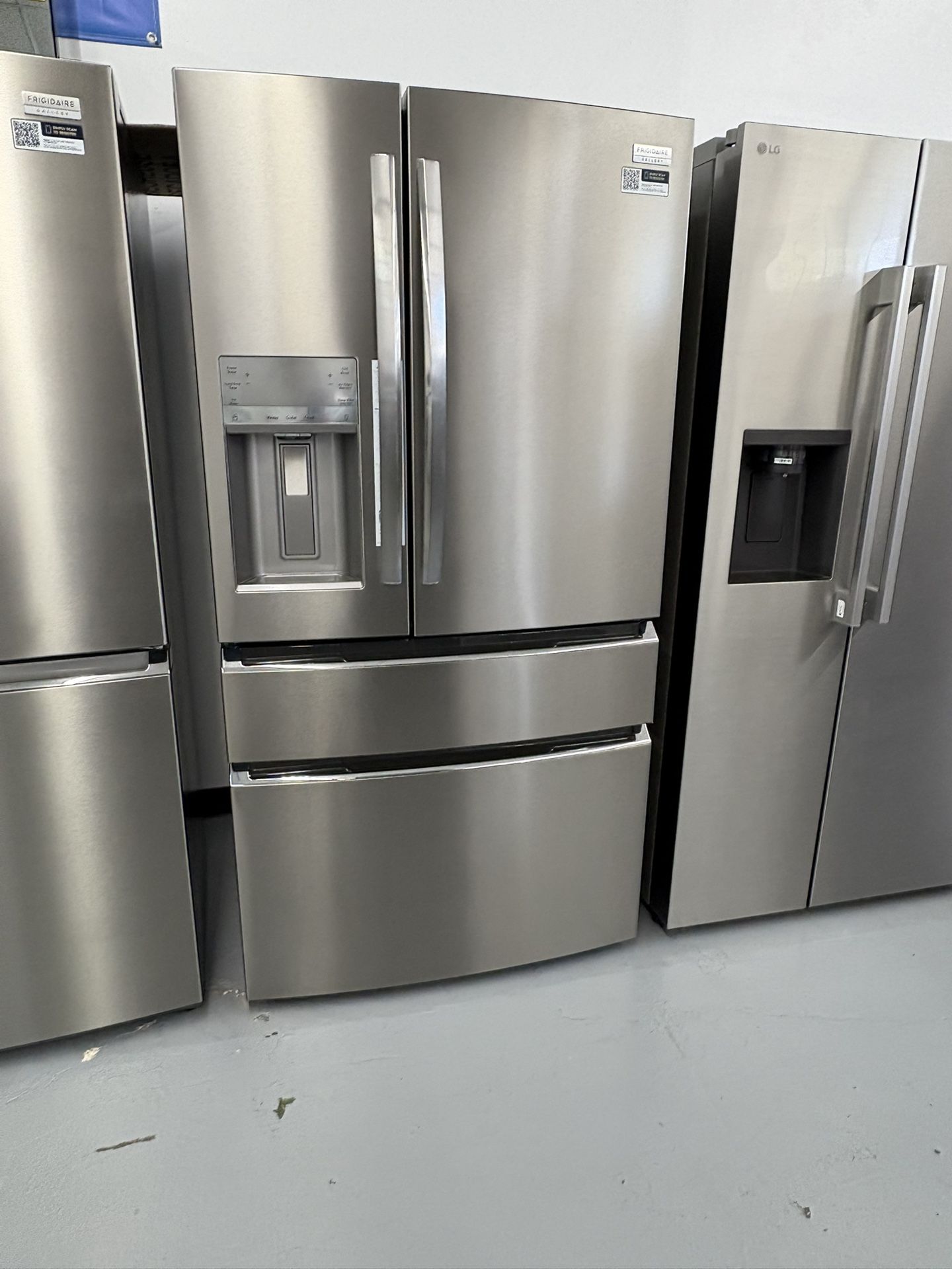 Frigidaire Gallery 36 in. 22 cu. ft. Counter-Depth 4-Door French Door Refrigerator in Smudge-Proof Stainless Steel