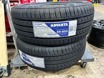 FREE INSTALL (2)TWO BRAND NEW ADVANTA ER-800 ALL SEASON TIRES 225/50/18 100%