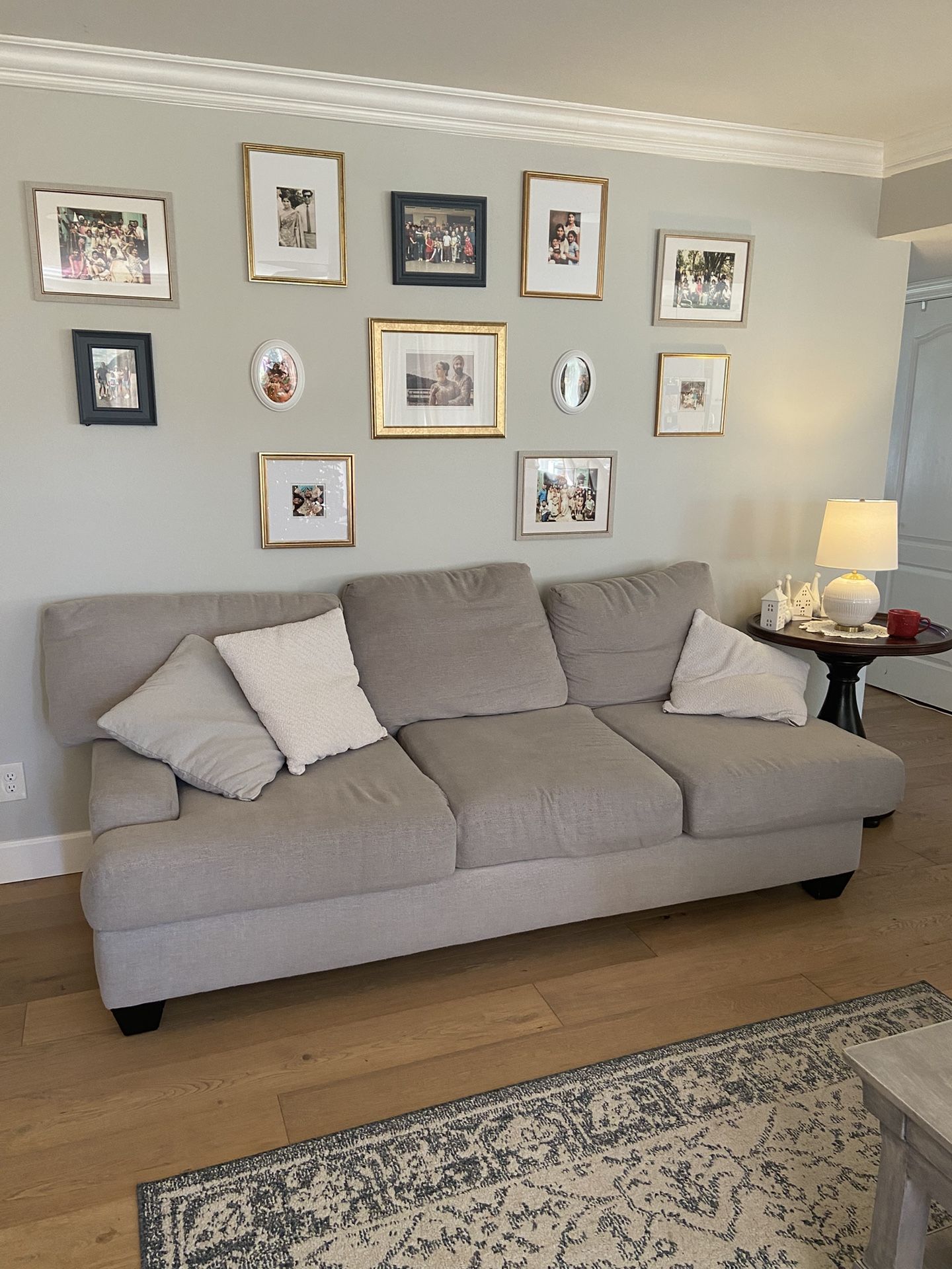 Gray Sectional Couch And Ottoman
