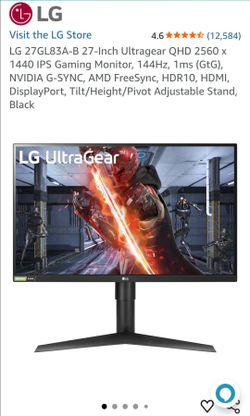 Gaming Monitors / Computer monitors / LG 27GL83A-B 27-Inch Ultragear Monitors