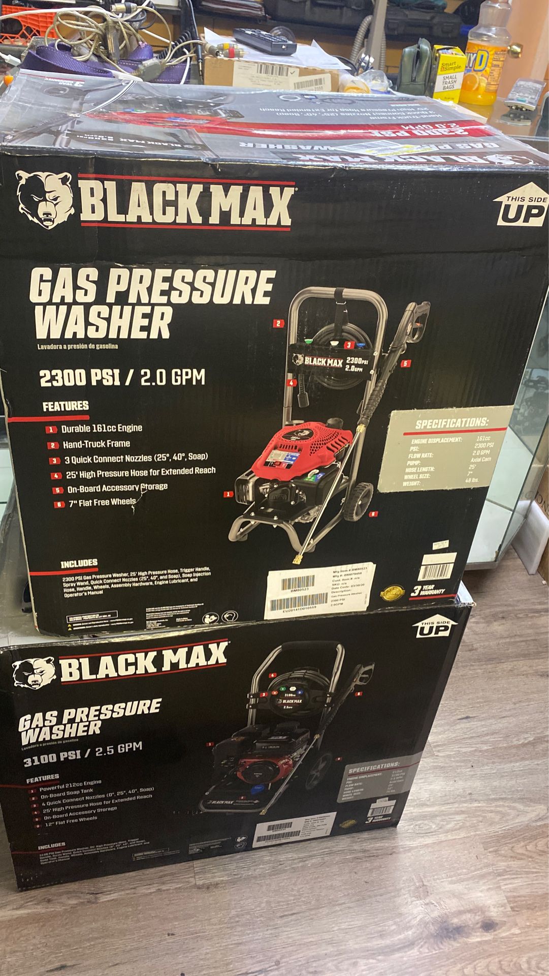 Black max gas pressure washer