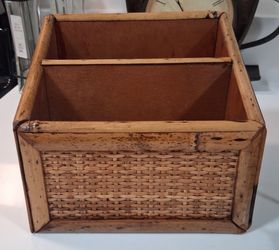 Vintage Bamboo Mail Organizer
