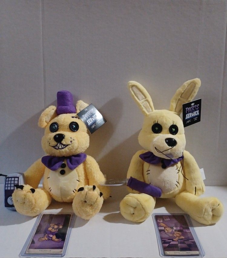 HEX FNAF Five Nights At Freddy's Spring Bonnie and Fredbear Plush Bundle