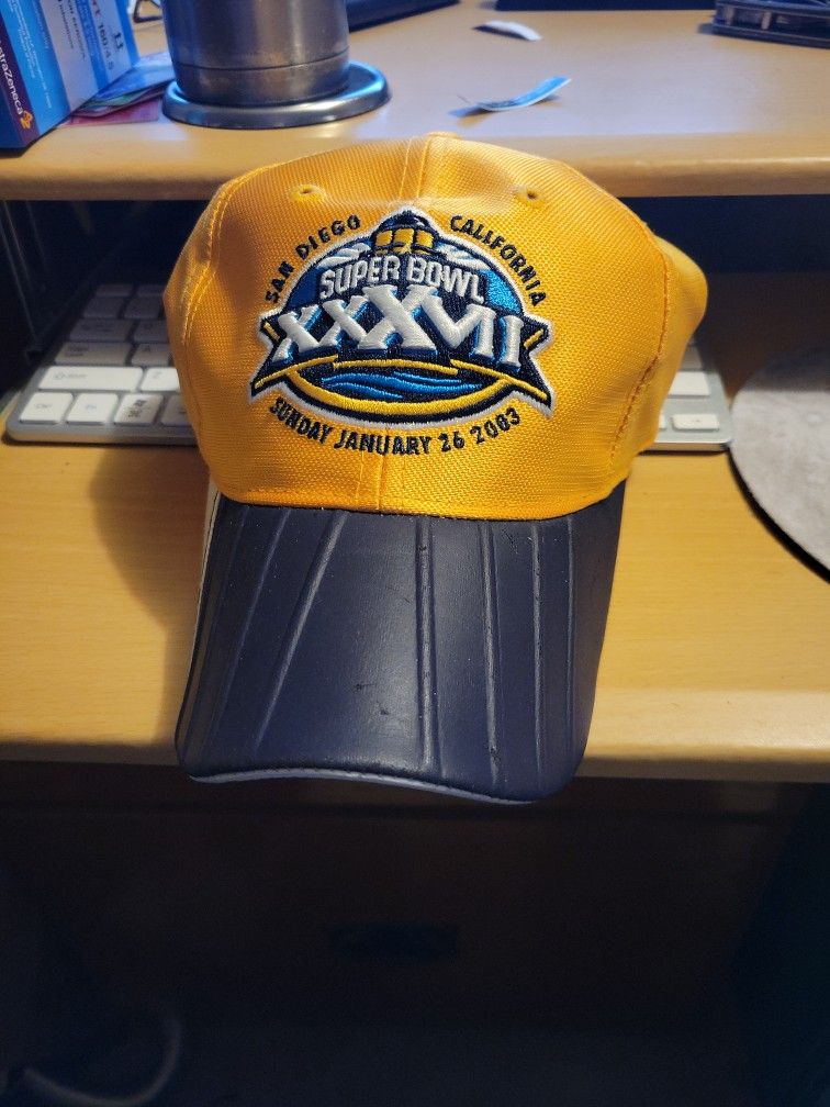 Reebok NFL Super Bowl XXXVII 2003 Adult Hat Yellow/white/black