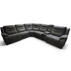6-Piece Kelsee Fabric Power Reclining Sectional Sofa Couch