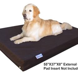 Dogbed4less Jumbo 1680 Nylon Heavy Duty - External Zipper Duvet Cover - 55X37X8 Inches, Brown