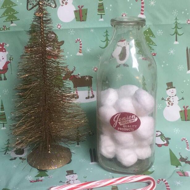 Vintage Glass Milk Bottle