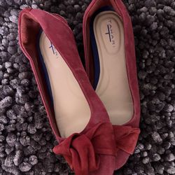 Never Worn Tahari Real Leather Burgundy Slip On Loafers/flats/shoes Size 5
