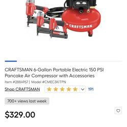 CRAFTSMAN 6-Gallon 150 PSI Air Compressor with Accessories