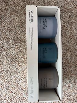 Wellbeing 3-Piece Aromatherapy Candle Gift Set – Lavender, Aloe & Vetiver