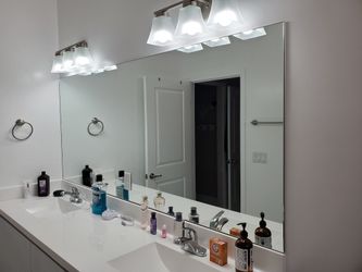 Shower door glass and mirror
