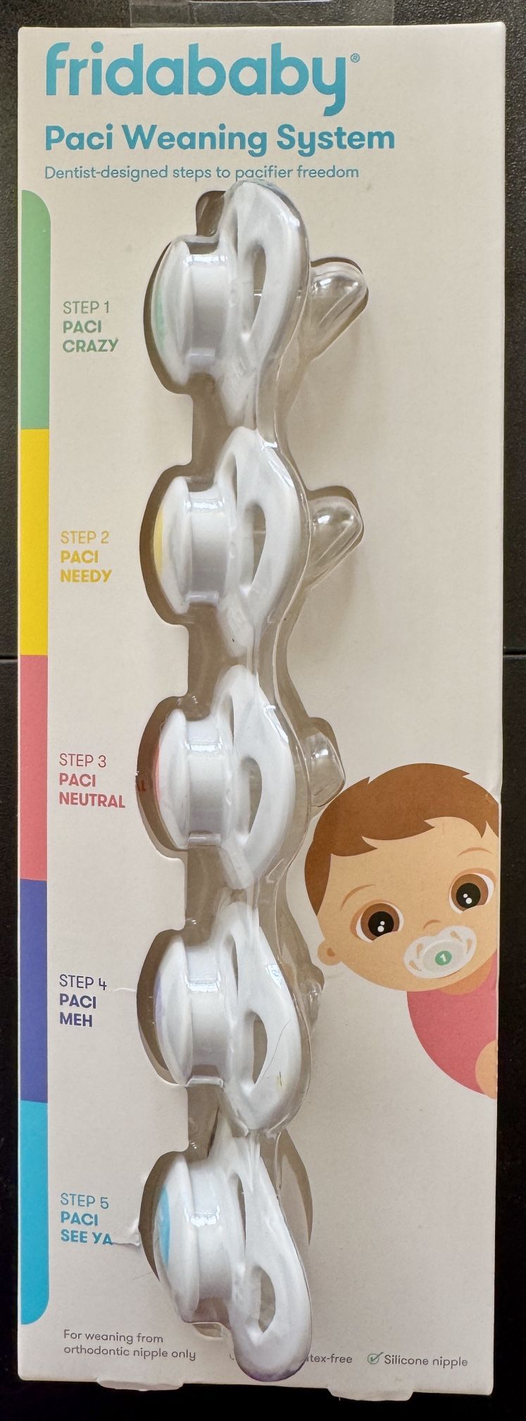 New Frida Baby Silicone Paci Weaning System