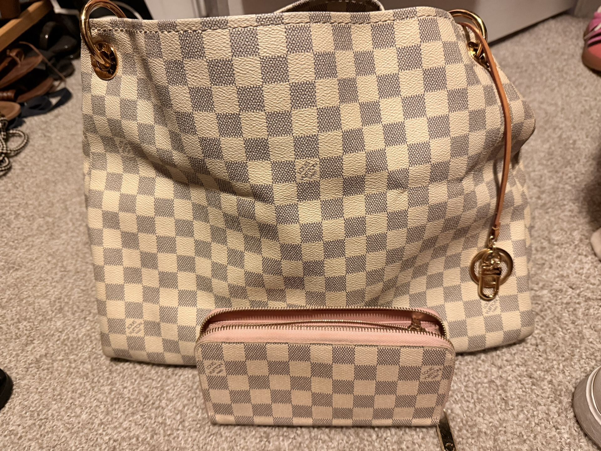 Louis Vuitton Authentic Shoulder Bag Plus Wallet