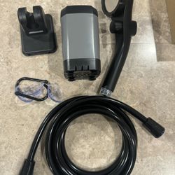 Portable Shower for Camping, 6000mAh Rechargeable Portable Shower, Portable Camping Shower Pump,4 Spray Modes, LED Display, IPX7 Waterproof Shower Pum