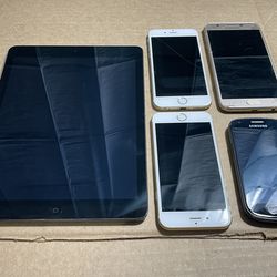 Various phones/ iPad LOT (for parts or repair)