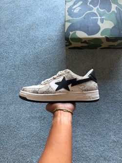 Bapesta Beige Snakeskin