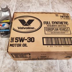 Valvoline European Vehicle Full Synthetic Motor  Oil SAE 5W-30 + bonus Brake Fluid DOT 4 Plus + bonus Zerex G-40 