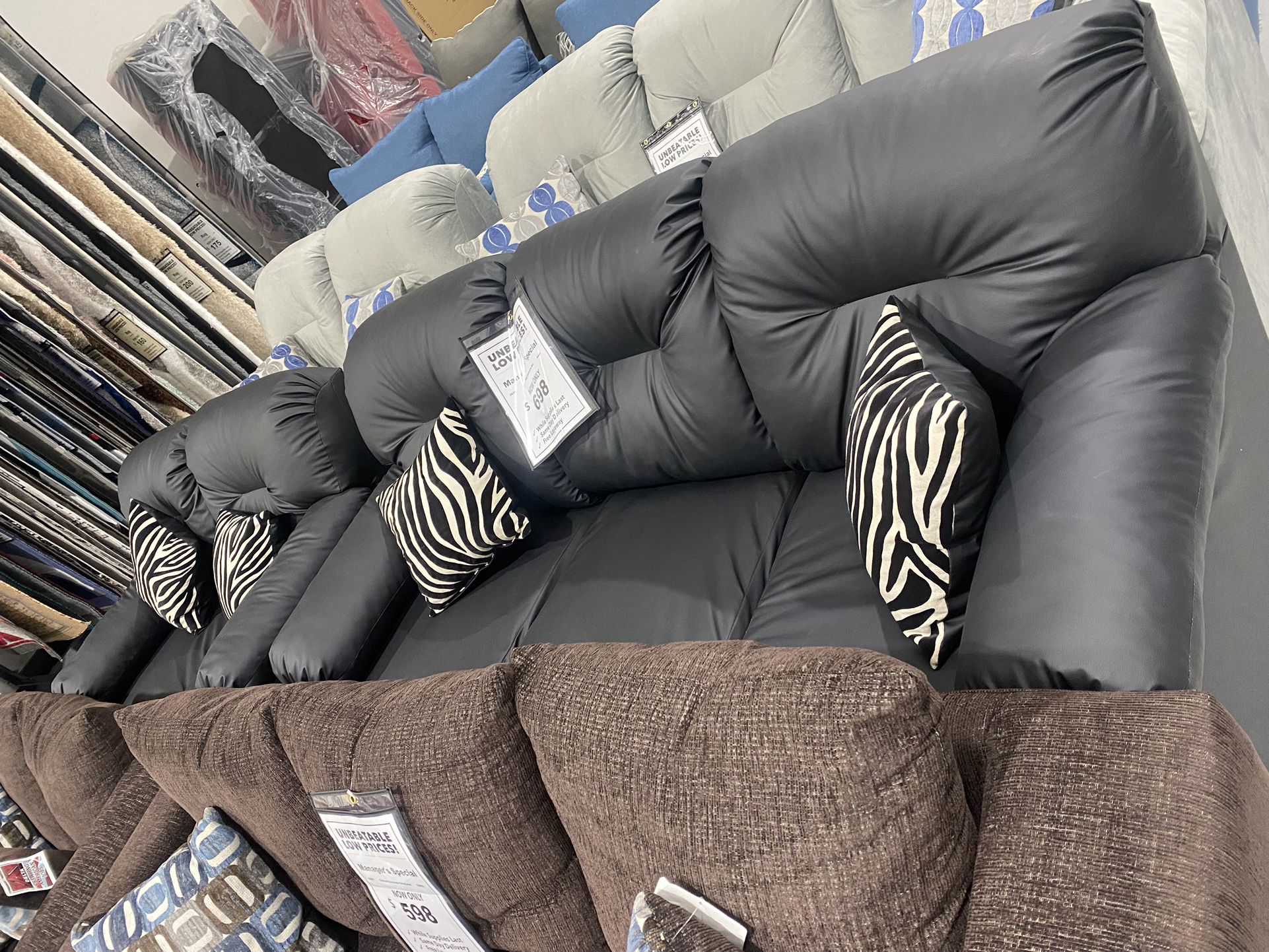 Black Sofa Set Only $698!