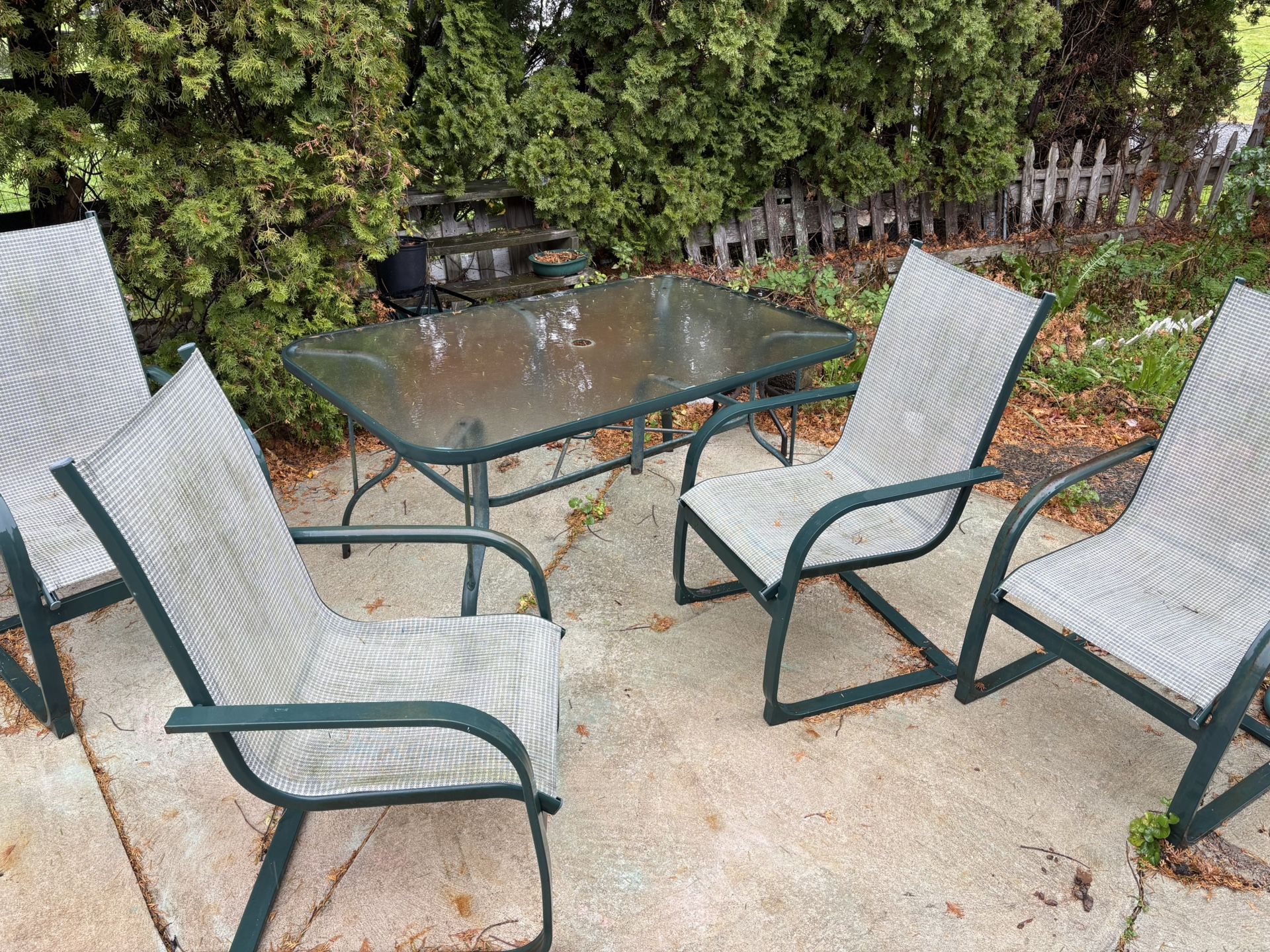 Outdoor Set Chairs And Tables Included 