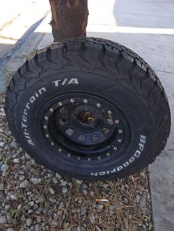 BFGoodrich All-Terrain T/A Tire on Black Steel Wheel size 15