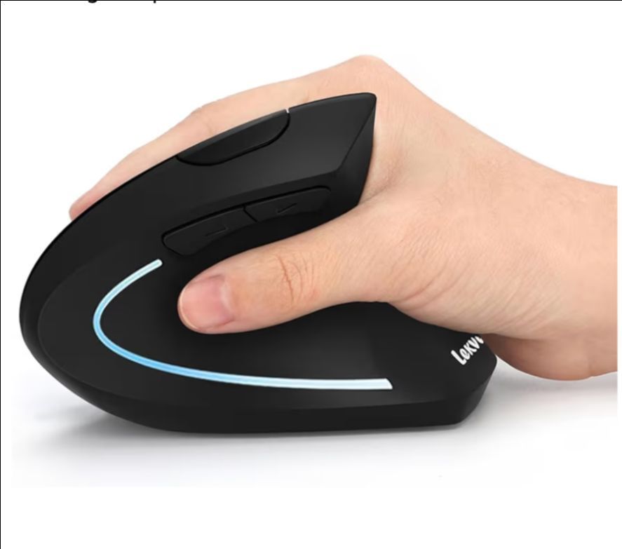 Ergonomic Mouse, Vertical Wireless Mouse - Rechargeable 2.4G Optical Vertical Mice : 3 Adjustable DPI 800/1200/1600 Levels 6 Buttons, for Laptop, Mac,