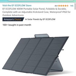 EF ECOFLOW 400W Portable Solar Panel, Foldable & Durable, Complete with an Adjustable Kickstand Case