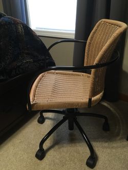 Wicker and black IKEA Gregor office chair for Sale in South Bend