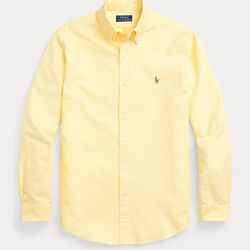 Men's Polo Ralph Lauren Classic Oxford Button Up Shirt • (Yellow) Size 18 Neck (2XL)