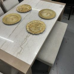 Same Day Delivery Service 🚚 Beautiful Marble Dining Table Sets Available 