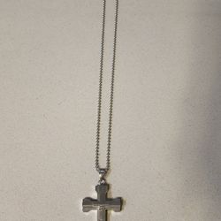 Silver Cross Pendant & Chain