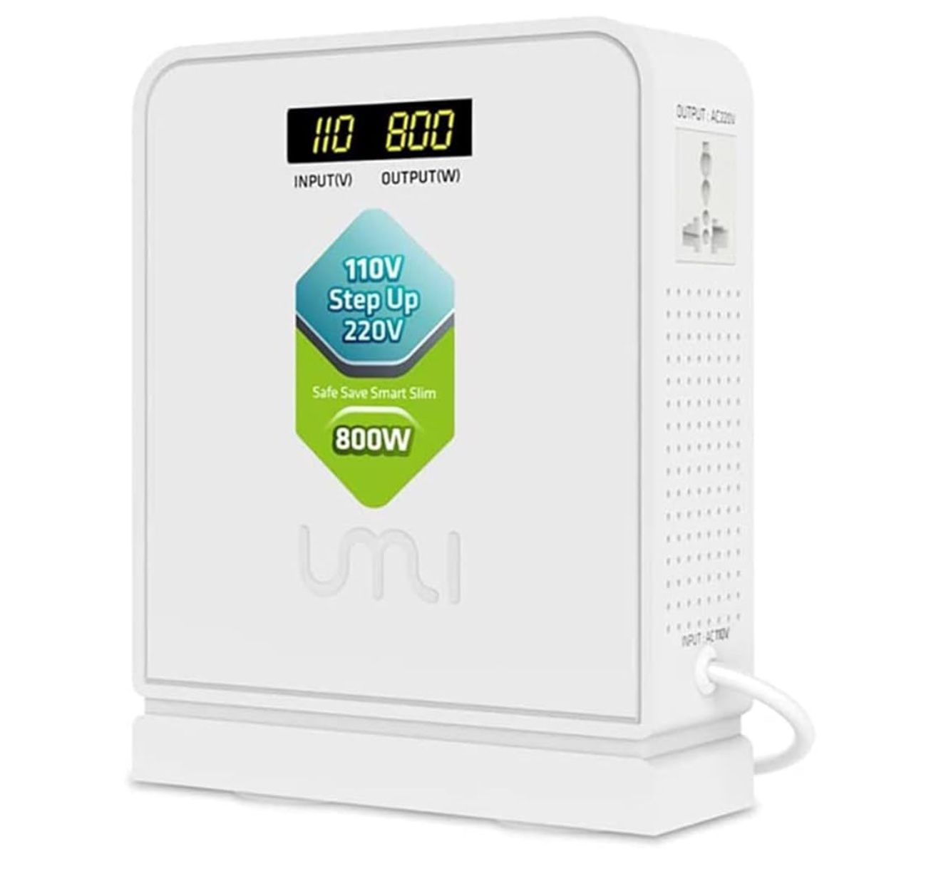 UMI Step Up 110v to 220v Voltage Converter 800W for Europe and Asia 220-240V Appliance Use in US Canada Mexico - Power Transformer