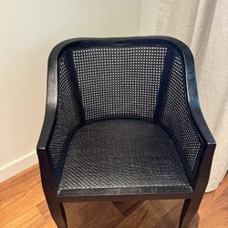 (2) Black Wood Chairs
