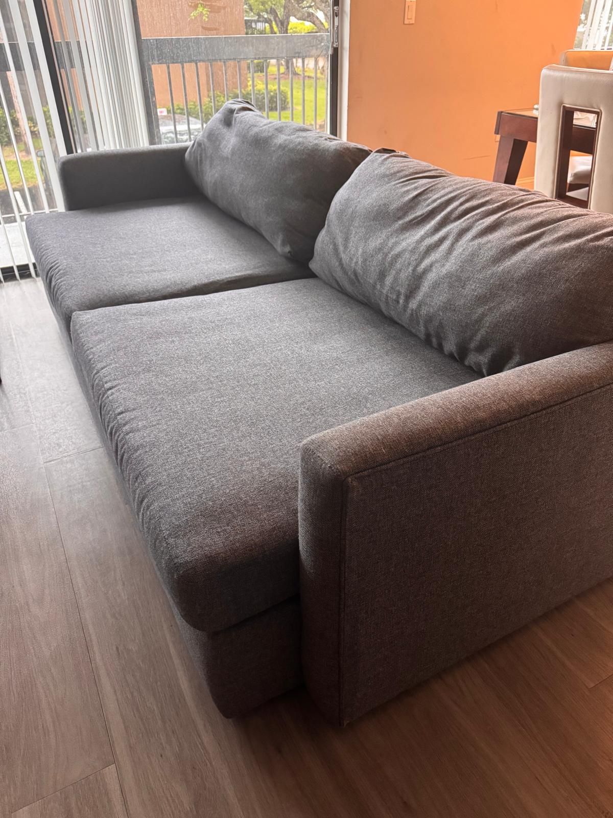 Excellent Condition 93 Inch Long Grey Kevin Charles Sofa - Local Delivery Available for a Fee - See My Other Items 😀