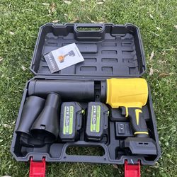 High RPM Cordless Leaf Blower - 21V Electric Handheld Leaf Blower with 2 Batteries & Fast Charger - Lightweight for Patio, Lawn, Yard, Deck Cleaning