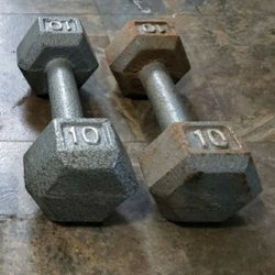 Pair of 10 lb dumbbells