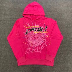 Pink Sp5der Hoodie Small