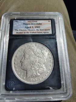 1902 Morgan silver dollar