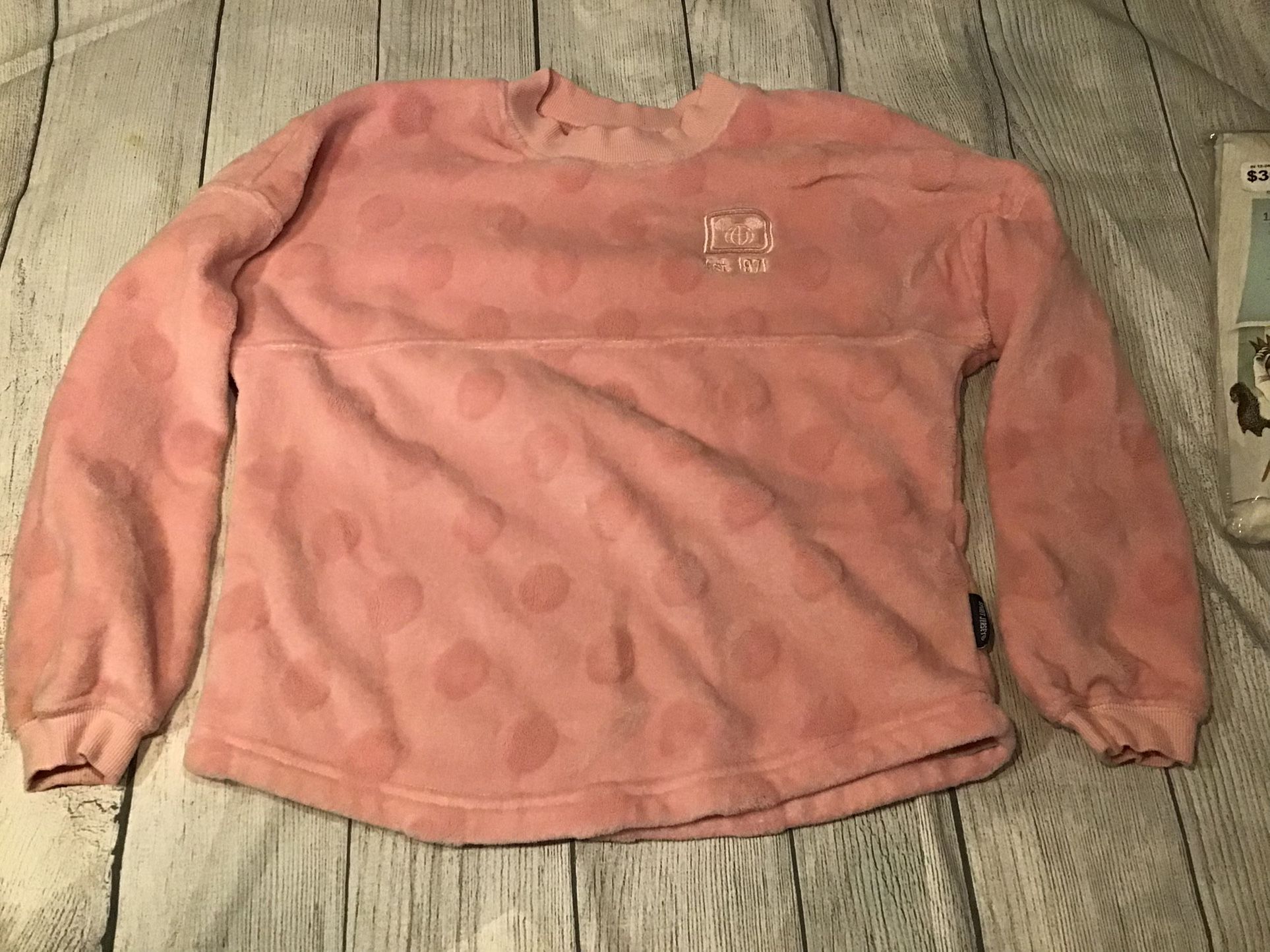Walt Disney World Spirit Jersey Fuzzy Pink Child Size Large 11/12